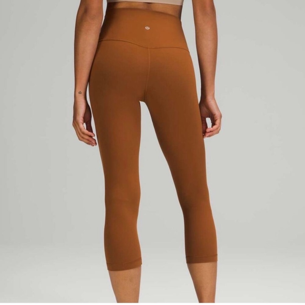 Lululemon Align High-Rise Crop 23" Pockets Java Brown Womens Size 20